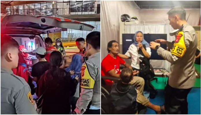 Dua Pemudik Jatuh ke Laut di Pelabuhan Merak dievakuasi (Instagram/@polres_cilegon)