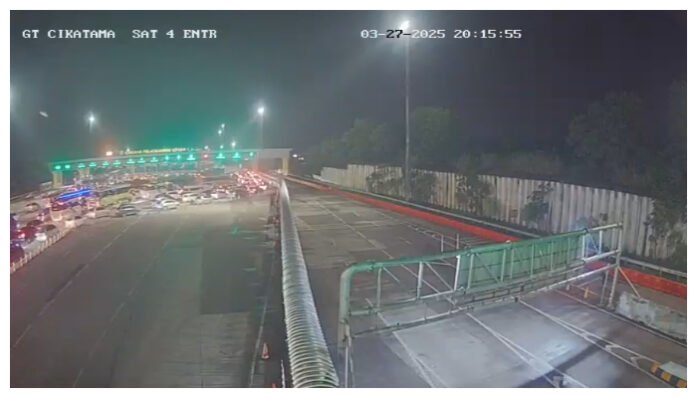 One Way Diperpanjang Dari KM 70 Tol Jakarta-Cikampek hingga KM 263 Tol Brebes Barat (mudik.pu/cctv tol cikatama)