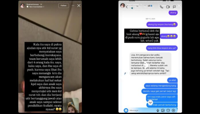 Benarkah RK Selingkuh? Wanita ini Beberkan Hubungannya dengan RK (Instagram/@lisamarianaaa)