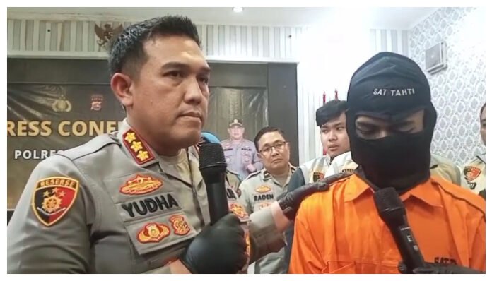 Kapolresta Serang Kota, Kombes Pol Yudha Satria: Polisi Lakukan Tes Kejiwaan Terhadap Pelaku Mutilasi Pacar di Gunung Sari (Foto: Banten TV/Jaya)