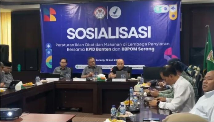 KPID Banten Sosialisasi Aturan Iklan ke Lembaga Penyiaran, Kamis 10 juli 2025. (Foto: Banten TV)