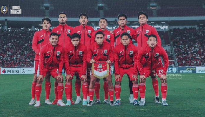 Timnas Indonesia U-23 saat berpose sebelum laga di Piala AFF U-23 2025.