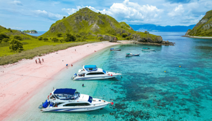 Pesona Pink Beach di Pulau Komodo, Nusa Tenggara Timur, yang terpilih sebagai pantai terindah dunia tahun 2025 versi Explore Worldwide