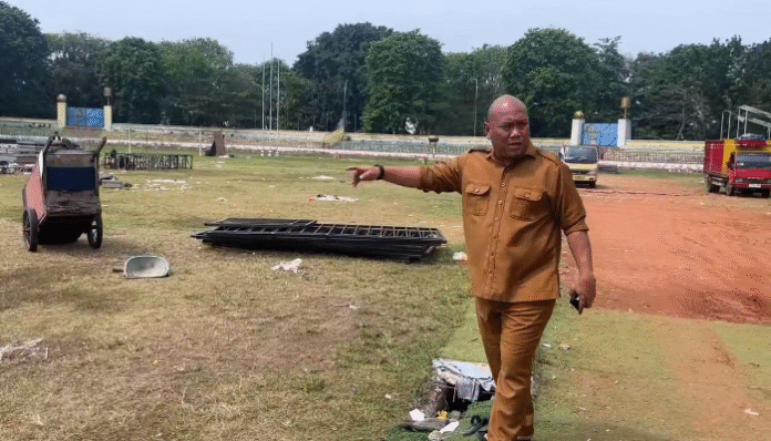 Pasca digunakan konser Serang Fair, 80 persen rumput Stadion Maulana Yusuf mati