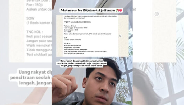 Unggahan Jerome Polin yang ditawari jadi buzzer pemerintah