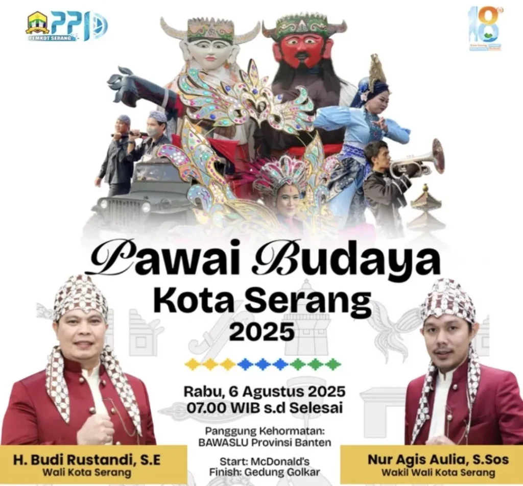 Pawai Budaya Kota Serang 2025 Siap Meriahkan HUT ke-18. (Foto: PPID Kota Serang)