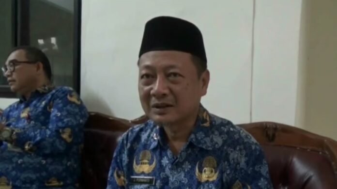 Joko Purwanto, Kepala BKPSDM Kota Cilegon saat menyampaikan informasi manajemen talenta pegawai ASN di kota Cilegon (Bantentv.com/ Ali)