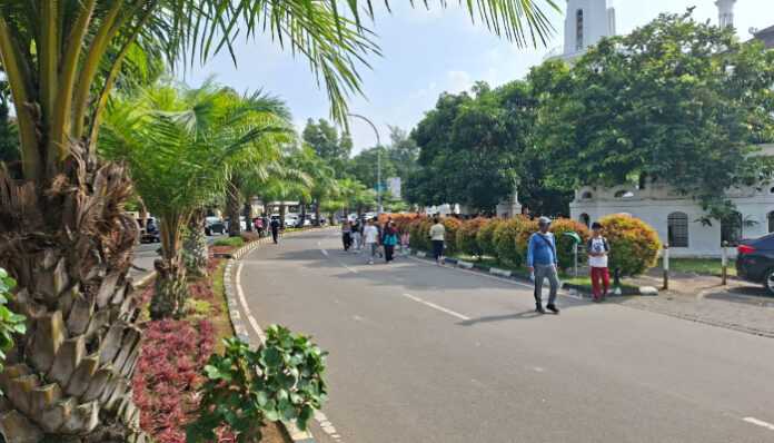 Suasana Car Free Day (CFD) di Kawasan KP3B Serang, Minggu, 28 September 2025.