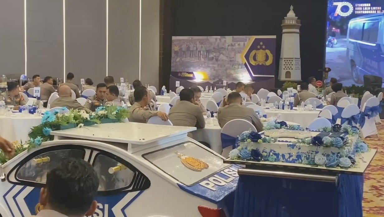 Ditlantas Polda Banten menggelar perayaan HUT Lalu Lintas Bhayangkara pada 22 September 2025 (Bantentv.com/ Imron)