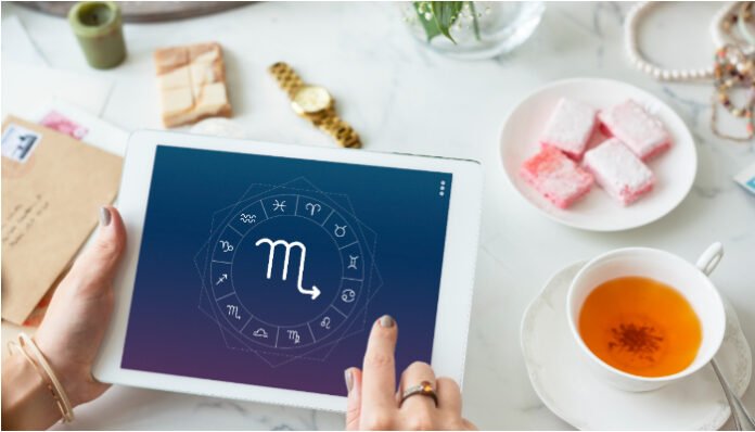 Ilustrasi ngeteh sambil melihat zodiak (Foto_Freepik)