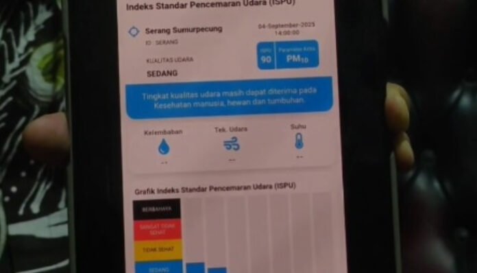 Kualitas Udara Kota Serang Naik Dari Baik ke Sedang
