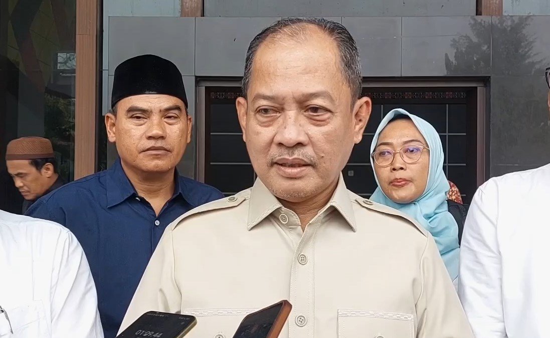 Wakil Bupati Serang, Najib Hamas, usai pertemuan Hamas dengan para perwakilan Forum PPPK Kabupaten Serang membahas TPP (Bantentv.com/ Riki)