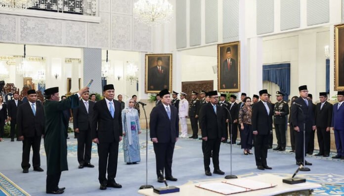 Proses pelantikan kabinet merah putih (Foto_Instagram@presidenrepublikindonesia)
