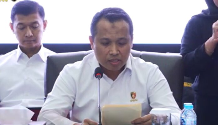 Kabareskrim Polri Komjen Syahardiantono umumkan tersangka kerusuhan yang terjadi saat demonstrasi pada 25–31 Agustus 2025.