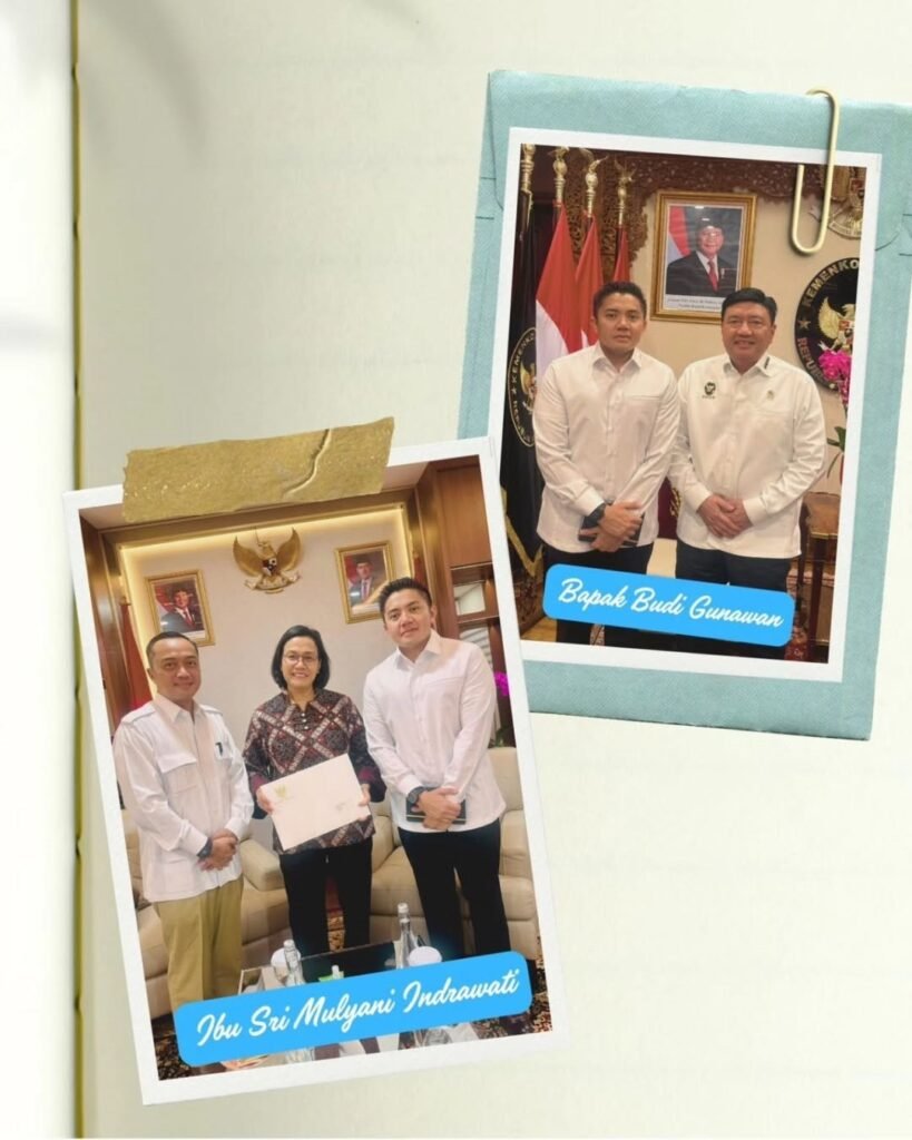 Seskab Teddy Foto Bersama dengan eks Menteri Kabinet Merah Putih