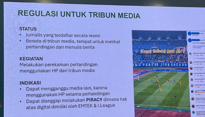 regulasi untuk tribun media (foto_instagram@nusaliga)