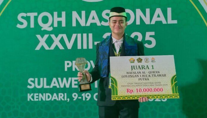 Alvino Dinofa Juara Hafalan dan Tilawah STQH Nasional 2025.