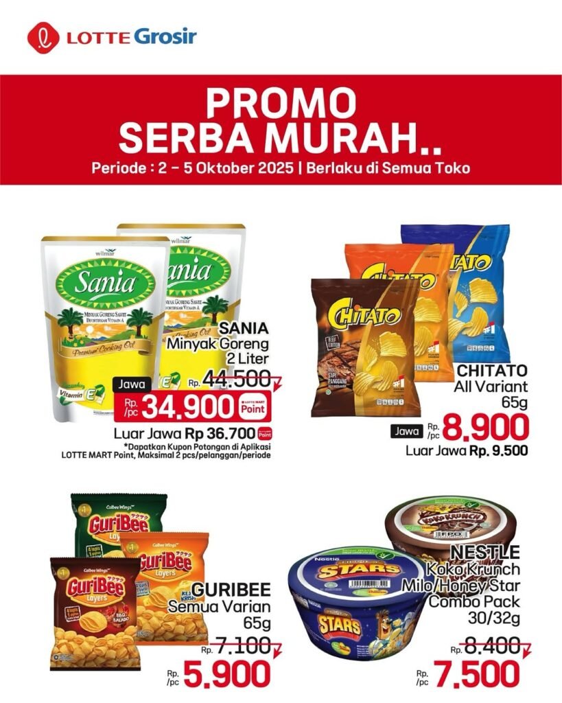 Promo mingguan Lotte Grosir (Foto/Instagram@lottegrosir)