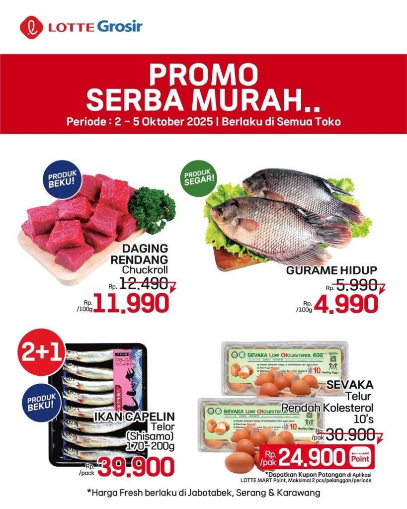 Promo mingguan Lotte Grosir (Foto/Instagram@lottegrosir)