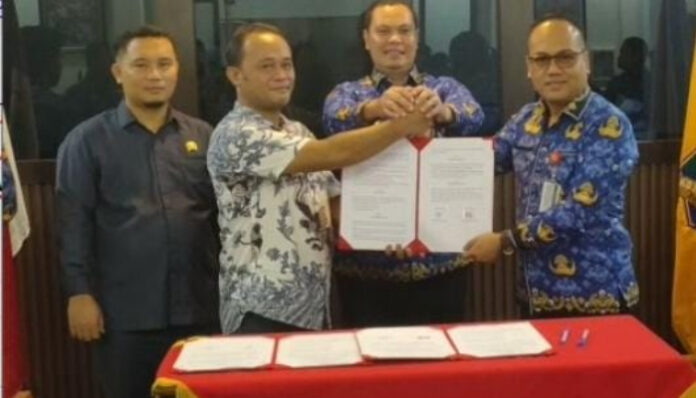 DPUPR Kota Serang Teken Mou Penataan Kabel Udara Dengan Pihak Ketiga