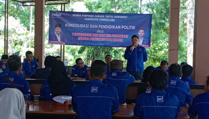 Suasana Konsolidasi dan Pendidikan Politik Demokrat Pandeglang, Sabtu, 18 Oktober 2025.