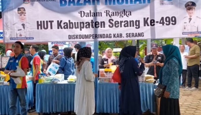Diskoumperindag Kabupaten Serang Gelar Bazar Murah