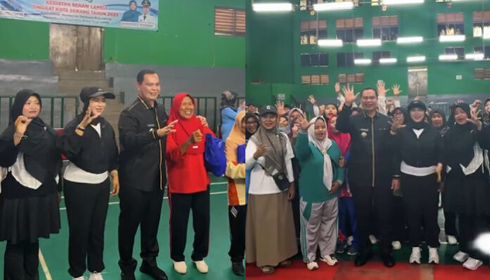 TP PKK menggelar kegiatan senam lansia di setiap kecamatan (Bantentv.com/ Jaya)