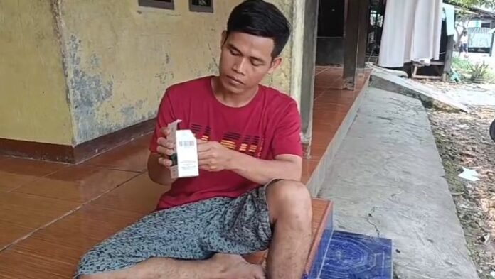 Jasinan, korban yang terpapar radioaktif Cesium-137 di Cikande (Bantentv.com/ Imron)