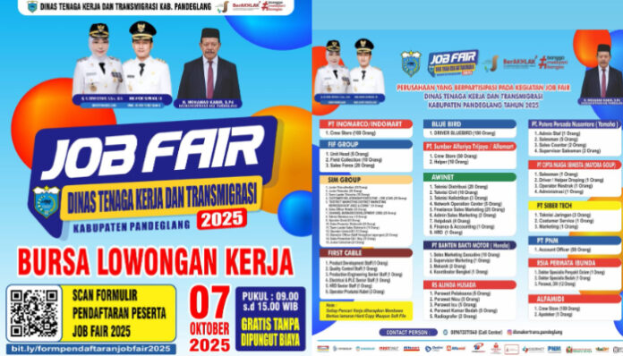 Job Fair Pandeglang 2025 Resmi Dibuka.