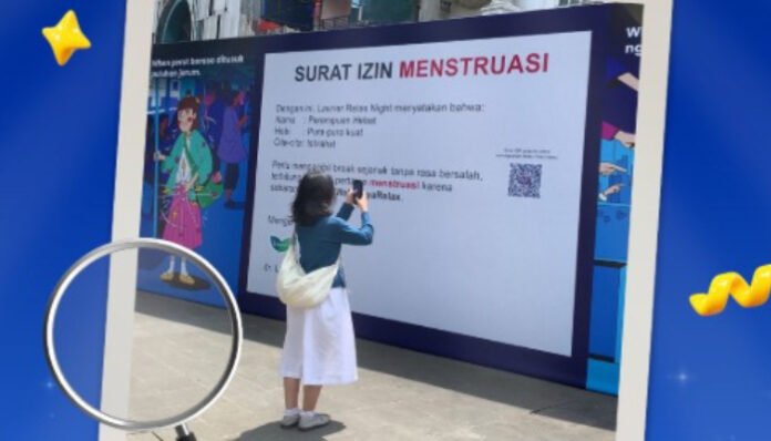 Laurier pasang billboard Surat Izin Menstruasi (Instagram Laurierid)