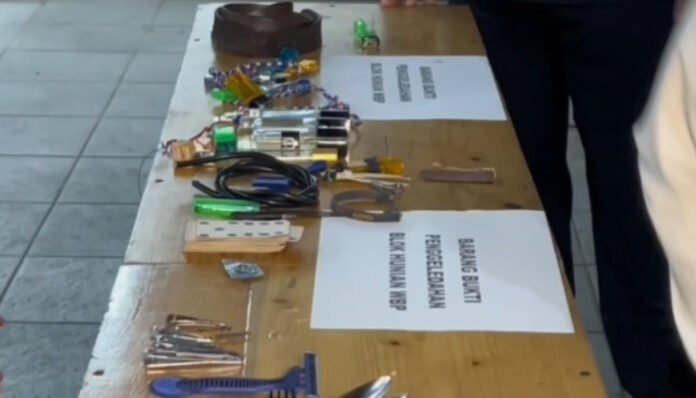 Puluhan Barang Ilegal Ditemukan saat Sidak Rutan Serang