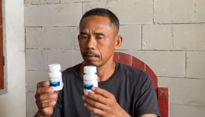 Roni salah satu warga Kecamatan Cikande yang terpapar cesium-137