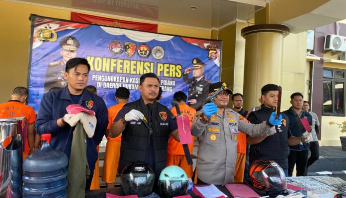 Satreskrim Polres Serang Ringkus Sembilan Pelaku Kejahatan Berbagai Kasus