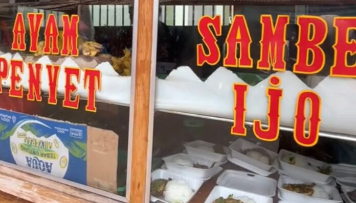Warung Ayam Penyet Sambel Ijo (Tangkapan layar Tiktok/@icamaricha_)
