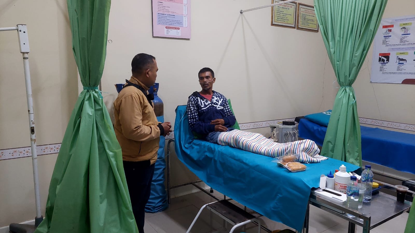 Nelayan yang selamat ketika cuaca buruk menghantam perairan Labuan (Bantentv.com/ Rangga)