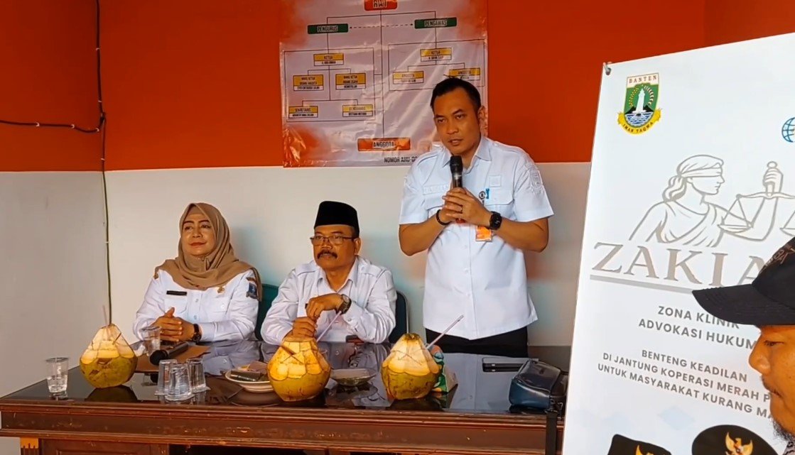 Pemkab Serang meresmikan Klinik Bantuan Hukum Gratis di Koperasi Merah Putih Harjatani Kecamatan Kramatwatu Kabupaten Serang (Bantentv.com/ Riki)