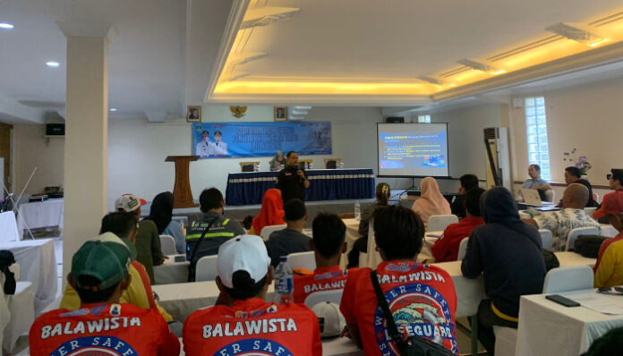 Uji Kompetensi Balawista Level 4 yang digelar di kawasan Pantai Wira Carita, Kabupaten Pandeglang, pada 28–30 Oktober 2025.