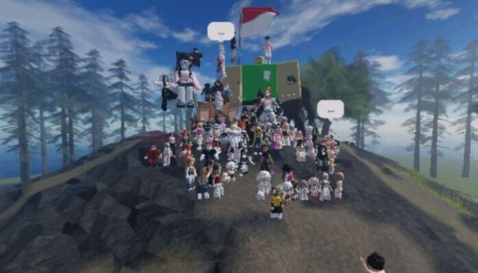 ilustrasi foto bersama di eskpedisi gunung di roblox (Foto/pinterest)