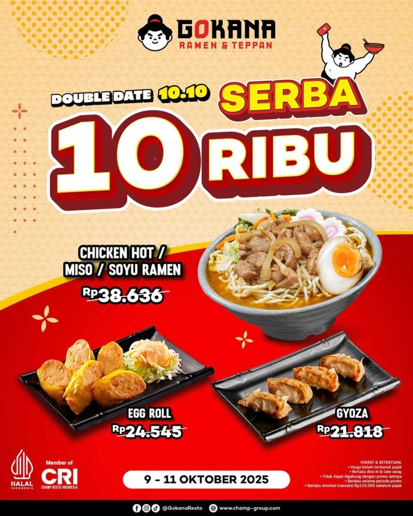 (Promo Gokana Resto and Teppan Foto/Instagram@gokanaresto)