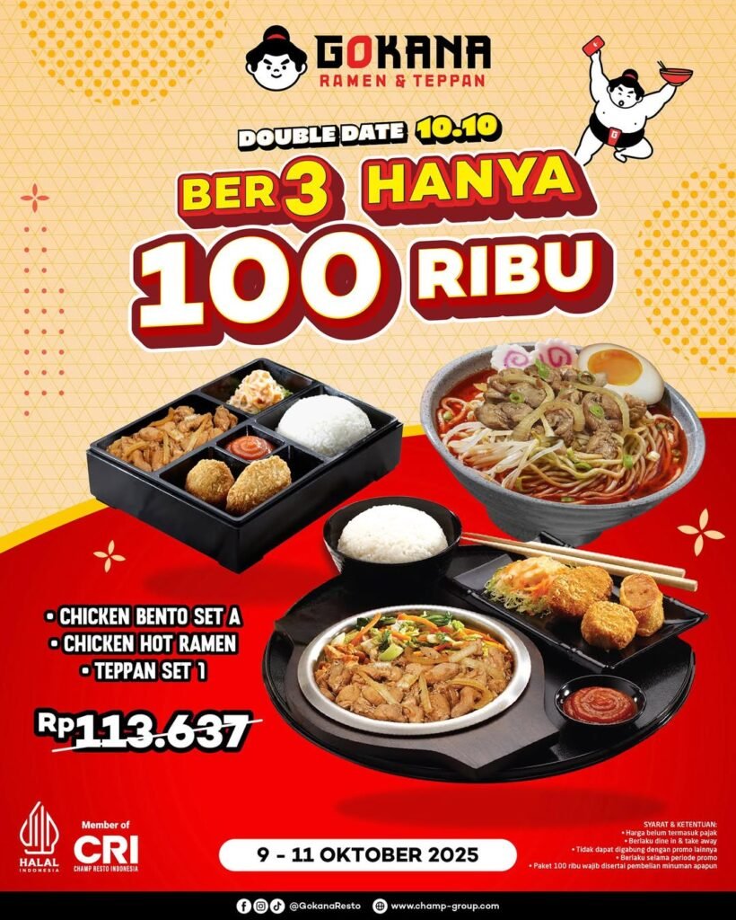 (Promo Gokana Resto and Teppan Foto/Instagram@gokanaresto)