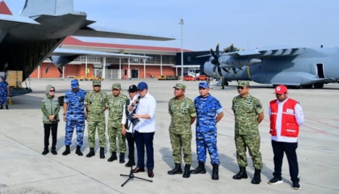 Pemerintah kerahkan 4 pesawat angkut bantuan ke bencana Sumatera.