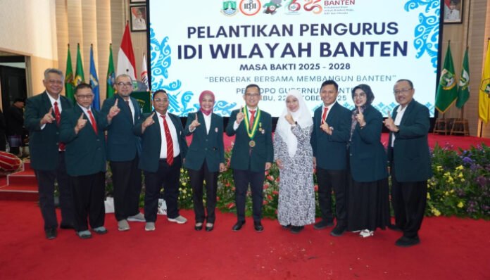 Pelantikan Pengurus IDI Wilayah Banten Masa Bakti 2025–2028 di Pendopo Gubernur Banten