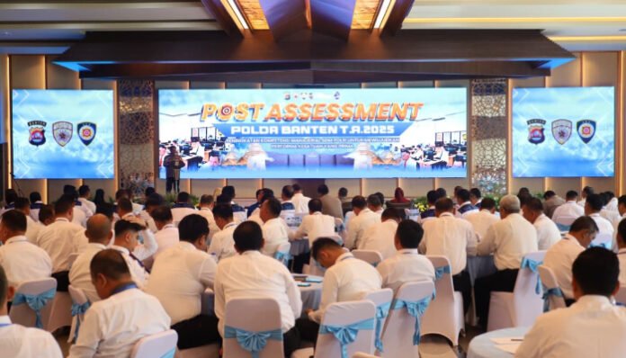 Polda Banten Gelar Post Assessment 2025 di Aula Gawekuta Baluarti, Rabu, 26 November 2025.