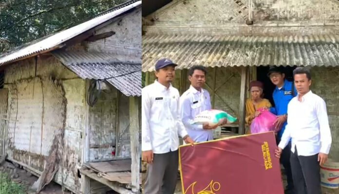Relawan Kampung Siaga Bencana (KSB) bersama pendamping Program Keluarga Harapan (PKH), berkunjung ke kediaman Ibu Arti.