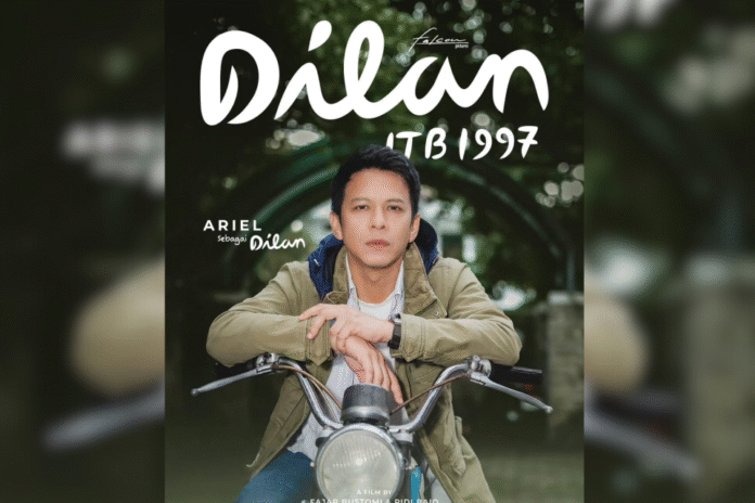 Siapa perempuan pendamping Ariel di film Dilan ITB 1997? (Instagram falcon pictures)