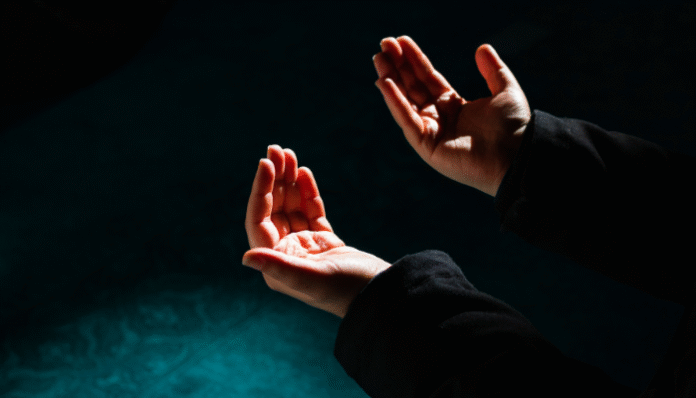 Jadwal salat. Ilustrasi seseorang sedang berdoa setelah salat (Scopio)