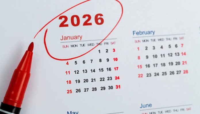 Ilustrasi kalender Januari 2026 (Foto/iStockphoto)