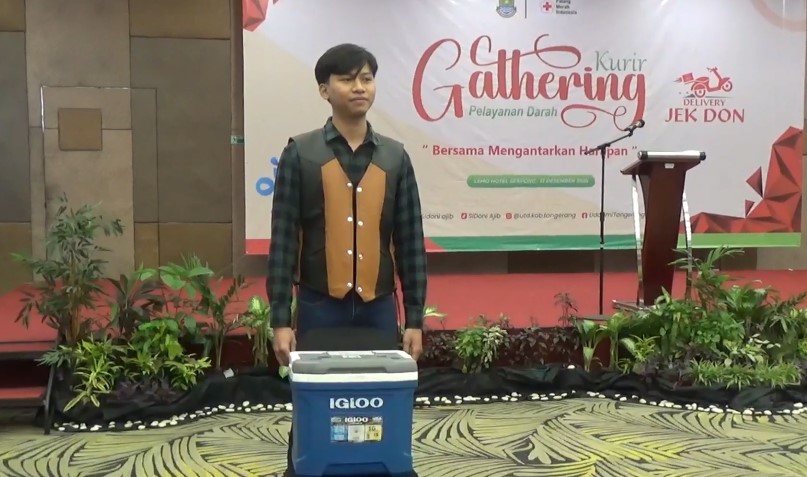 Pelatihan pengantaran darah bagi puluhan kurir atau ojek pengantar darah oleh PMI Kabupaten Serang (Bantentv.com)