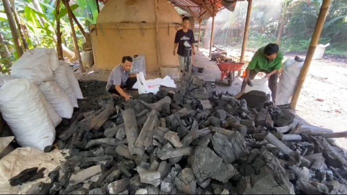 Produksi Arang Kayu di Lebak Naik Jelang Tahun Baru 2026. (Foto: Bantentv.com)