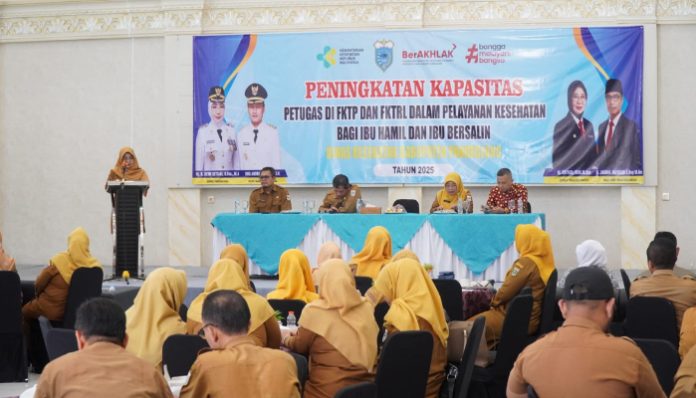 Bupati Pandeglang Raden Dewi Setiani saat membuka kegiatan Peningkatan Kapasitas Petugas FKTP dan FKRTL. (Foto: Istimewa)